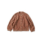 Linen Herringbone Bolero White x Red Herringbone