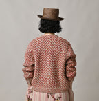 Linen Herringbone Bolero Female Model