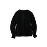 Rib Knitsew Henley Black