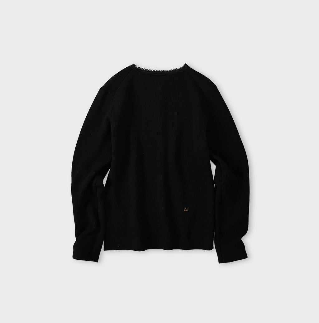 Rib Knitsew Henley Back