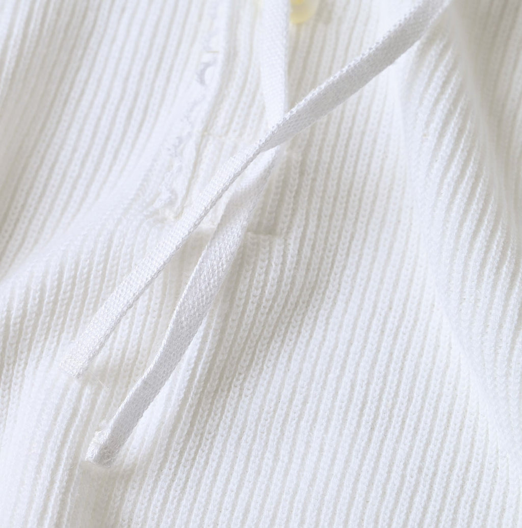 Rib Knitsew Henley Detail