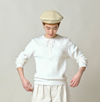 Rib Knitsew Henley Female Model