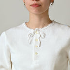 Rib Knitsew Henley Detail