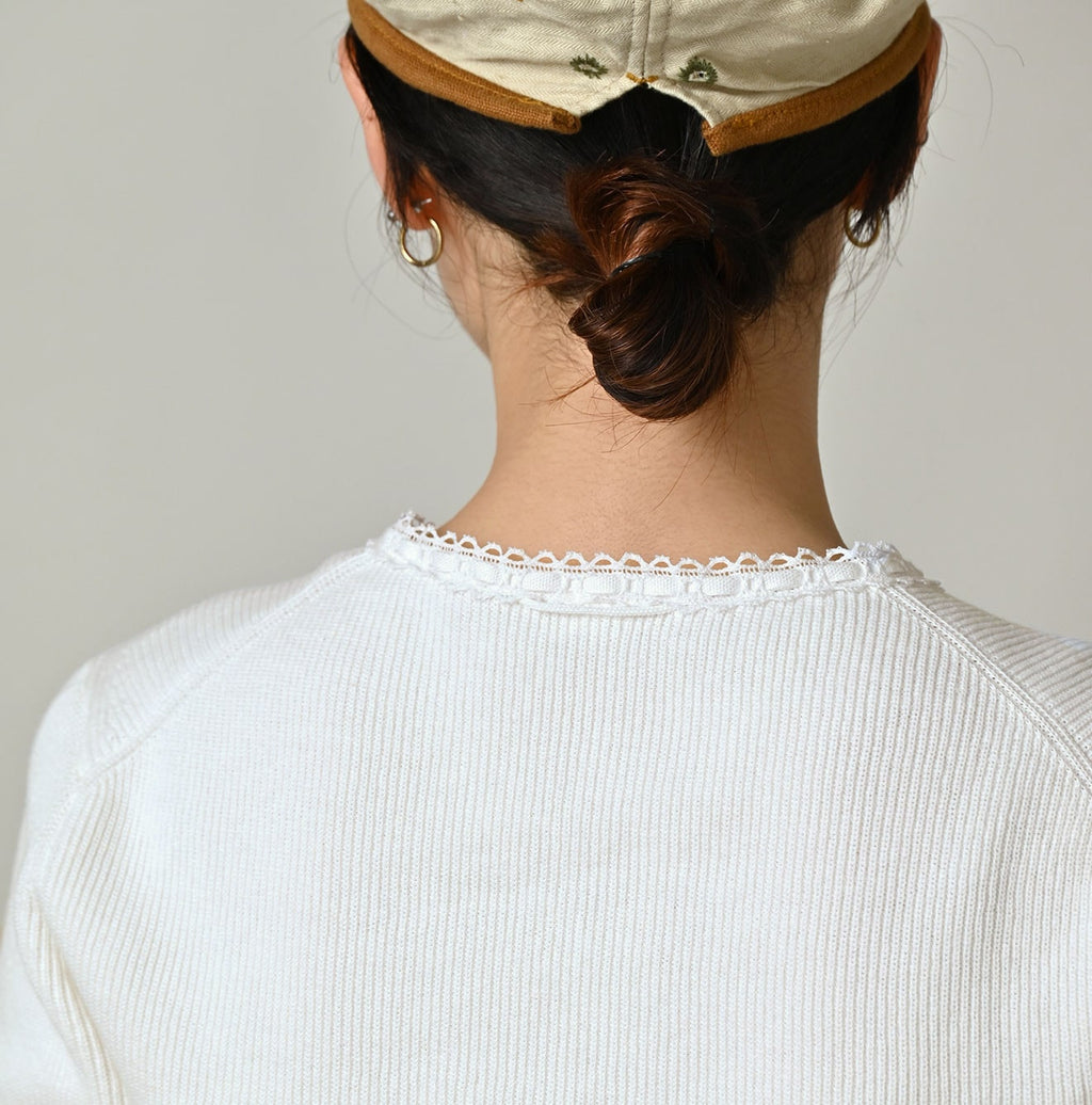 Rib Knitsew Henley Detail