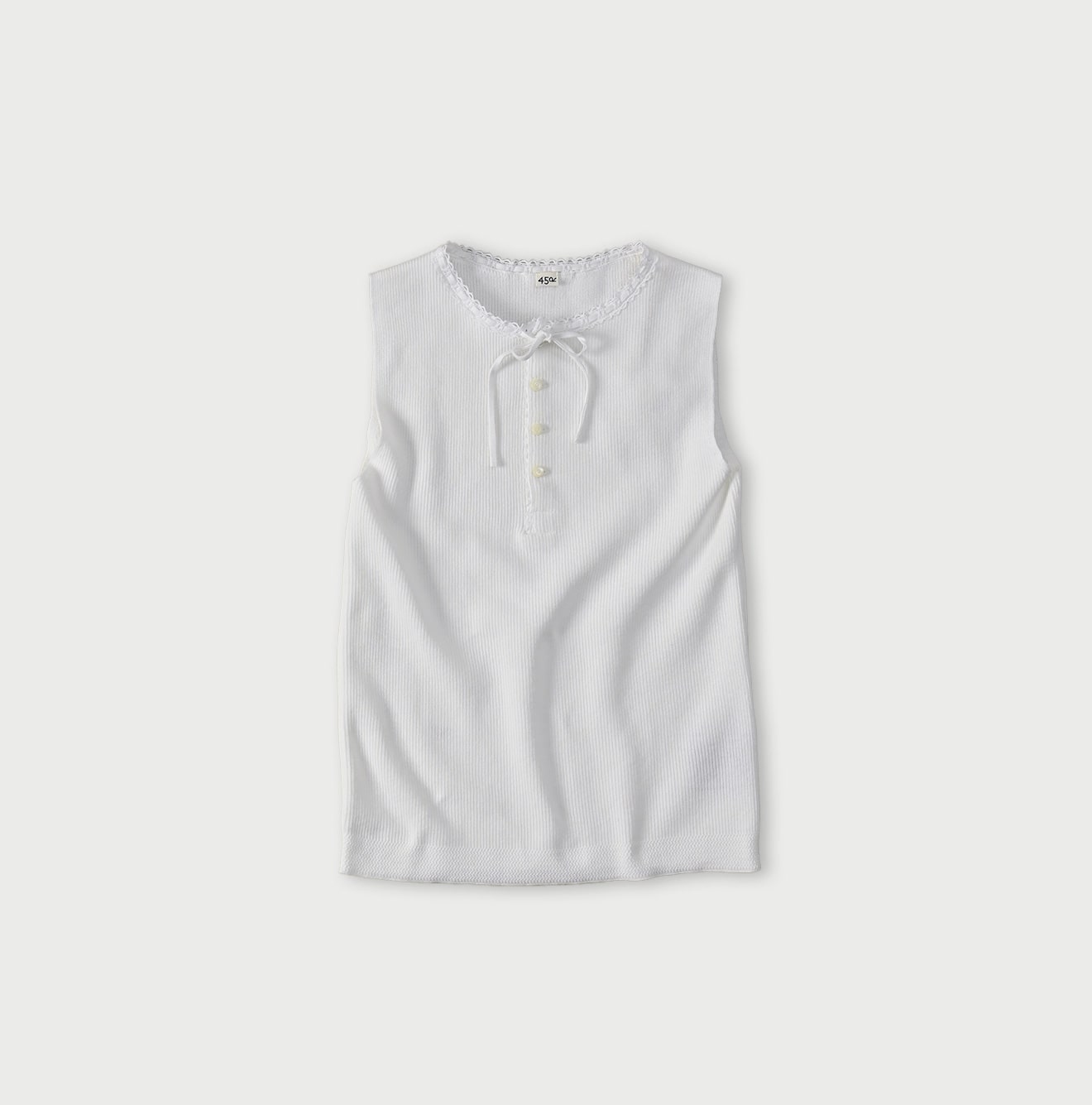 Rib Knitsew Camisole White