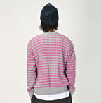 Super Gauze Cable Border 908 Knitsew Cardigan Male Model