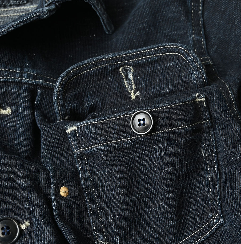 Indigo Denim Tenjiku G Jacket Detail