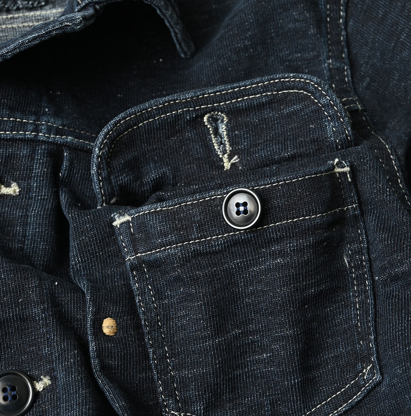 Indigo Denim Tenjiku G Jacket Detail