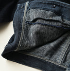 Indigo Denim Tenjiku G Jacket Detail