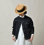 Indigo Denim Tenjiku G Jacket Female Model