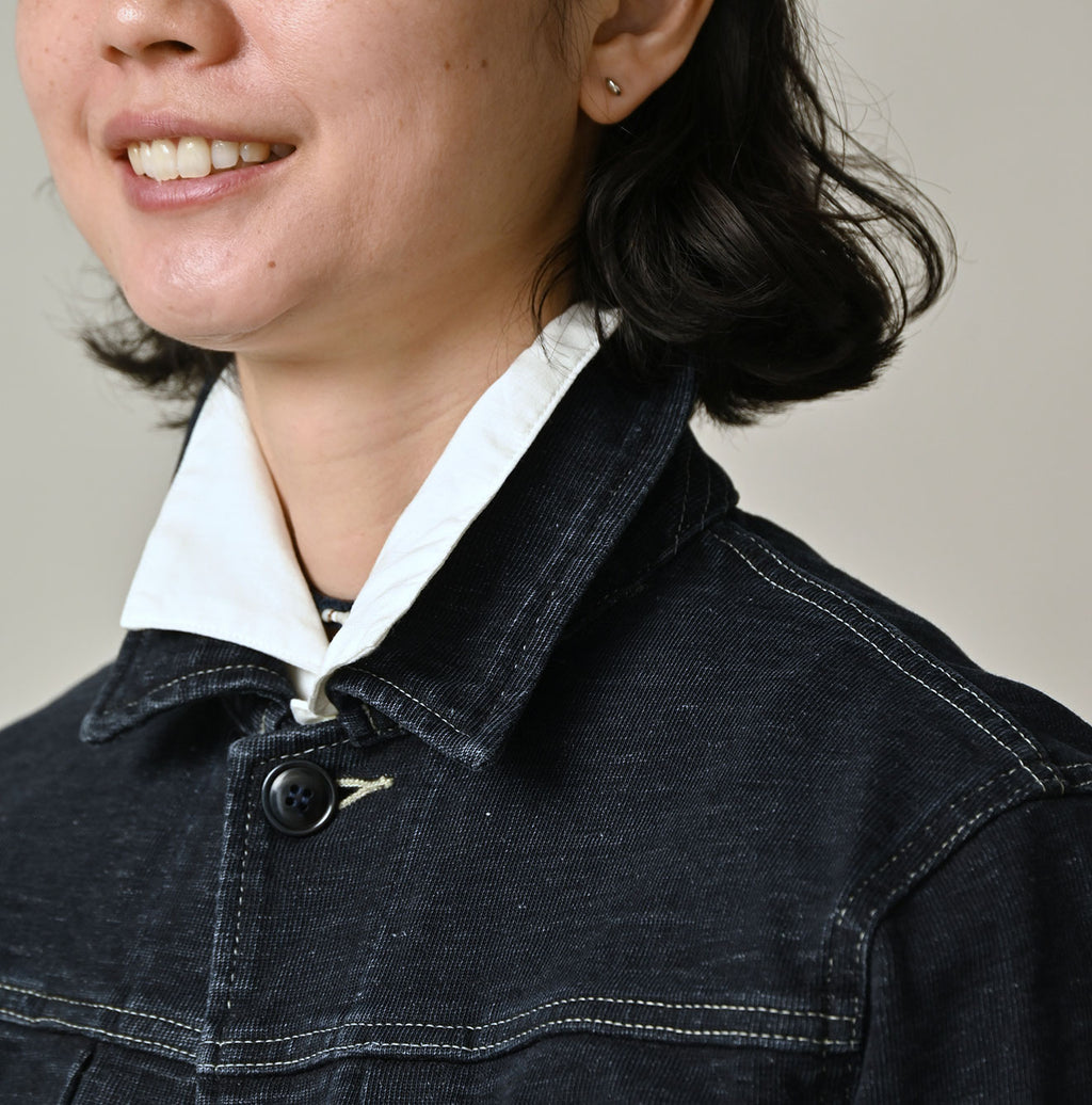 Indigo Denim Tenjiku G Jacket Detail