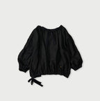 Indigo Linen Cloth Sack Blouse Back