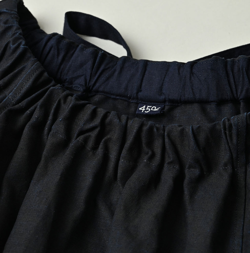 Indigo Linen Cloth Sack Blouse Detail