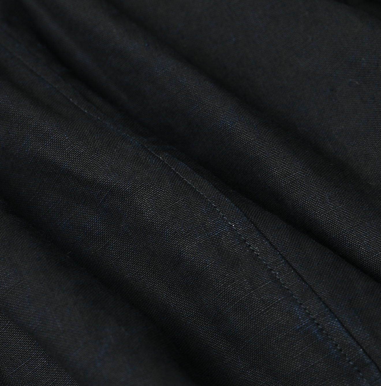 Indigo Linen Cloth Sack Blouse Detail