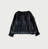 Indigo Discharge Print Aoi Sarasa Print Satin x Pleats Blouse