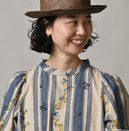 Indian Khadi OX SAIJIKI Poyon Puff Blouse Detail