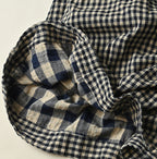 Indigo Double Woven Shirring Blouse Detail
