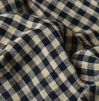 Indigo Double Woven Shirring Blouse Detail