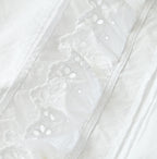 White Supima Batiste Cutwork Bouse Detail