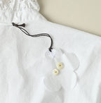 White Supima Batiste Cutwork Bouse Detail