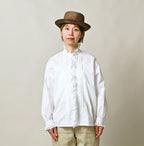 White Supima Batiste Cutwork Blouse Female Model