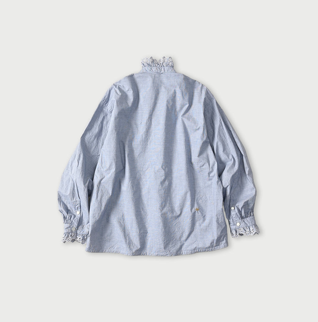 Supima Batiste Cutwork Blouse Back