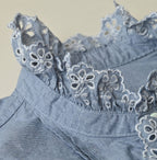 Supima Batiste Cutwork Blouse Detail