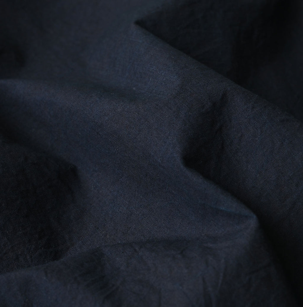 Indigo Supima Batiste Cutwork Blouse Detail