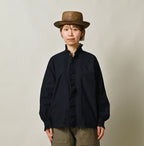 Indigo Supima Batiste Cutwork Blouse