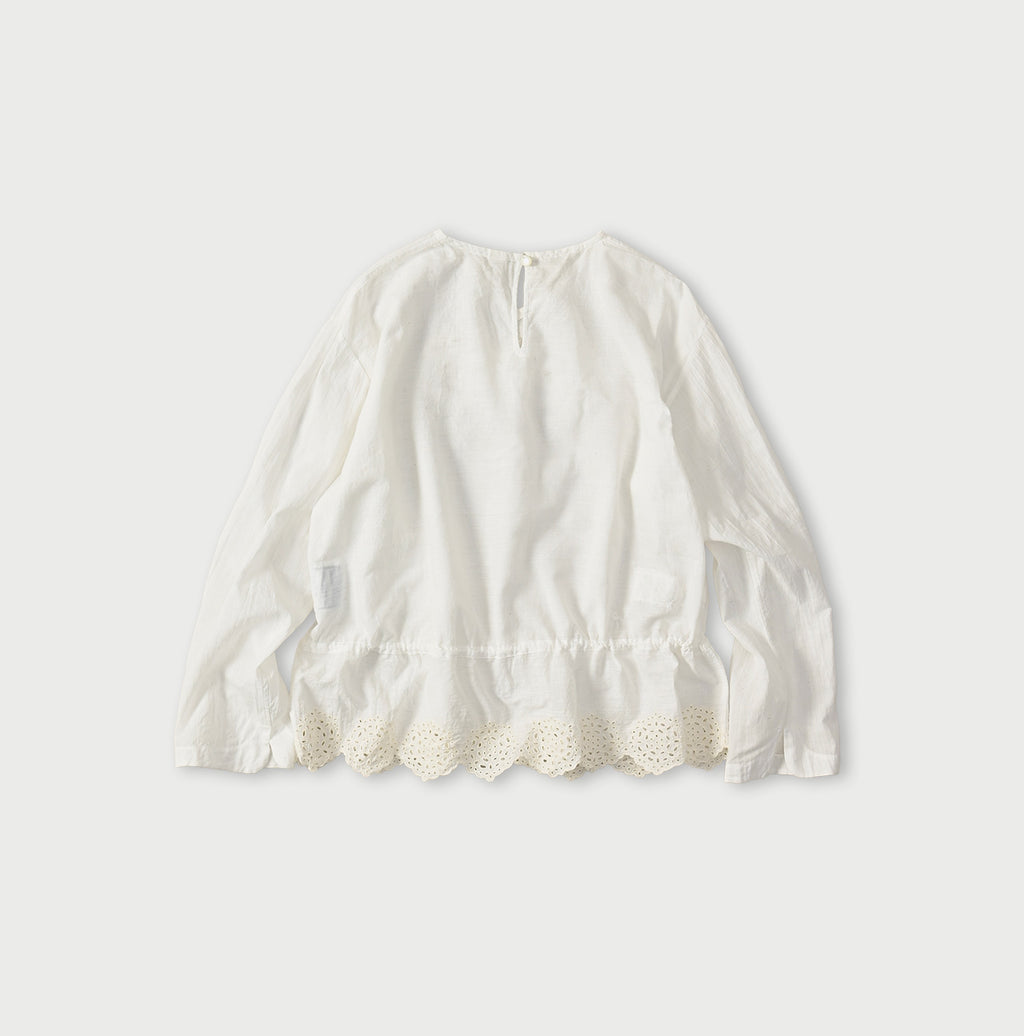 Indian Khadi Peplum Cutwork Embroidered M Shirt Back