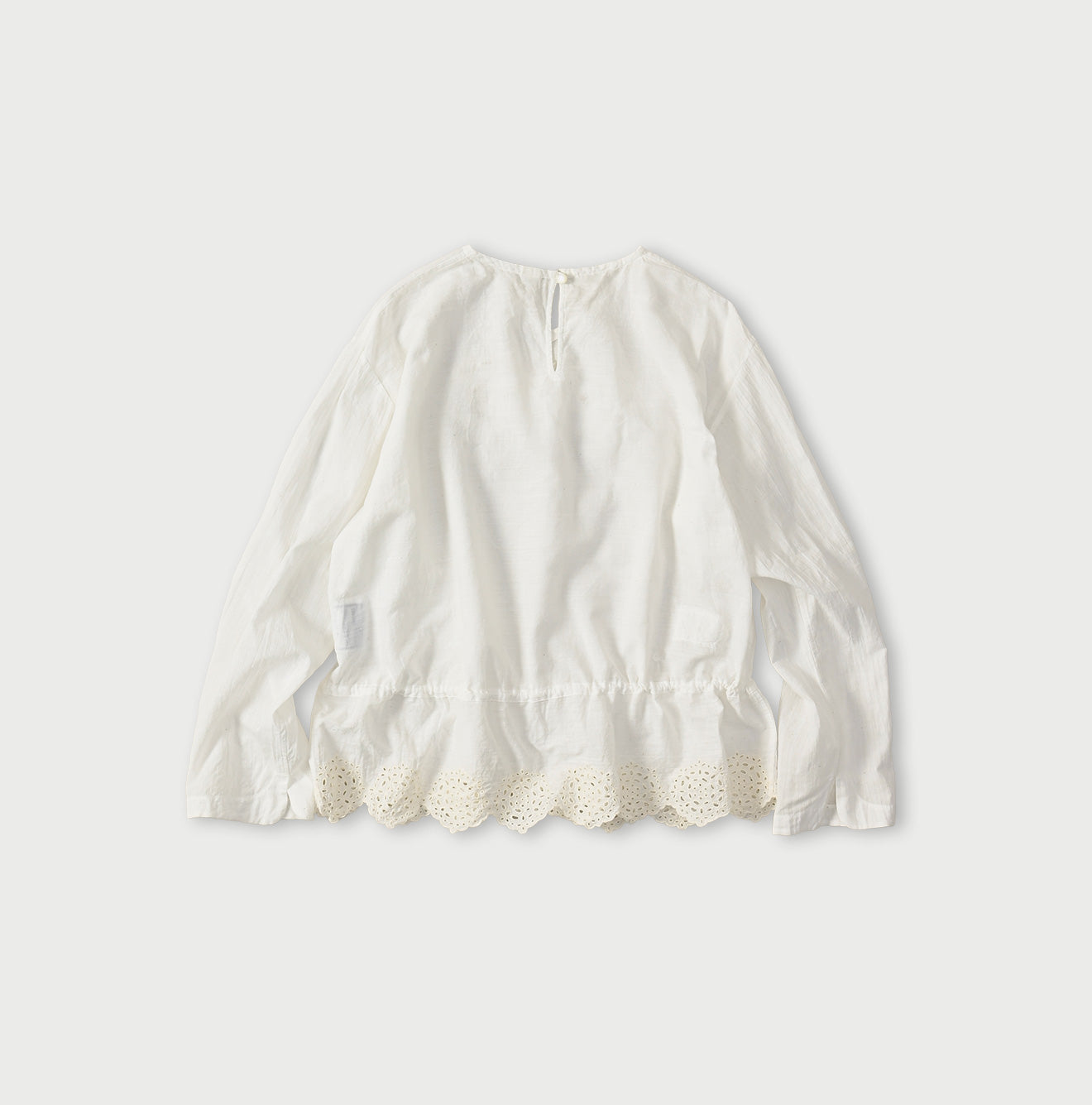 Indian Khadi Peplum Cutwork Embroidered M Shirt Back