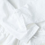 Indian Khadi Peplum Cutwork Embroidered M Shirt Detail
