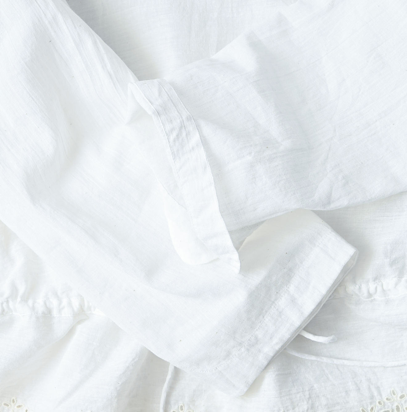 Indian Khadi Peplum Cutwork Embroidered M Shirt Detail