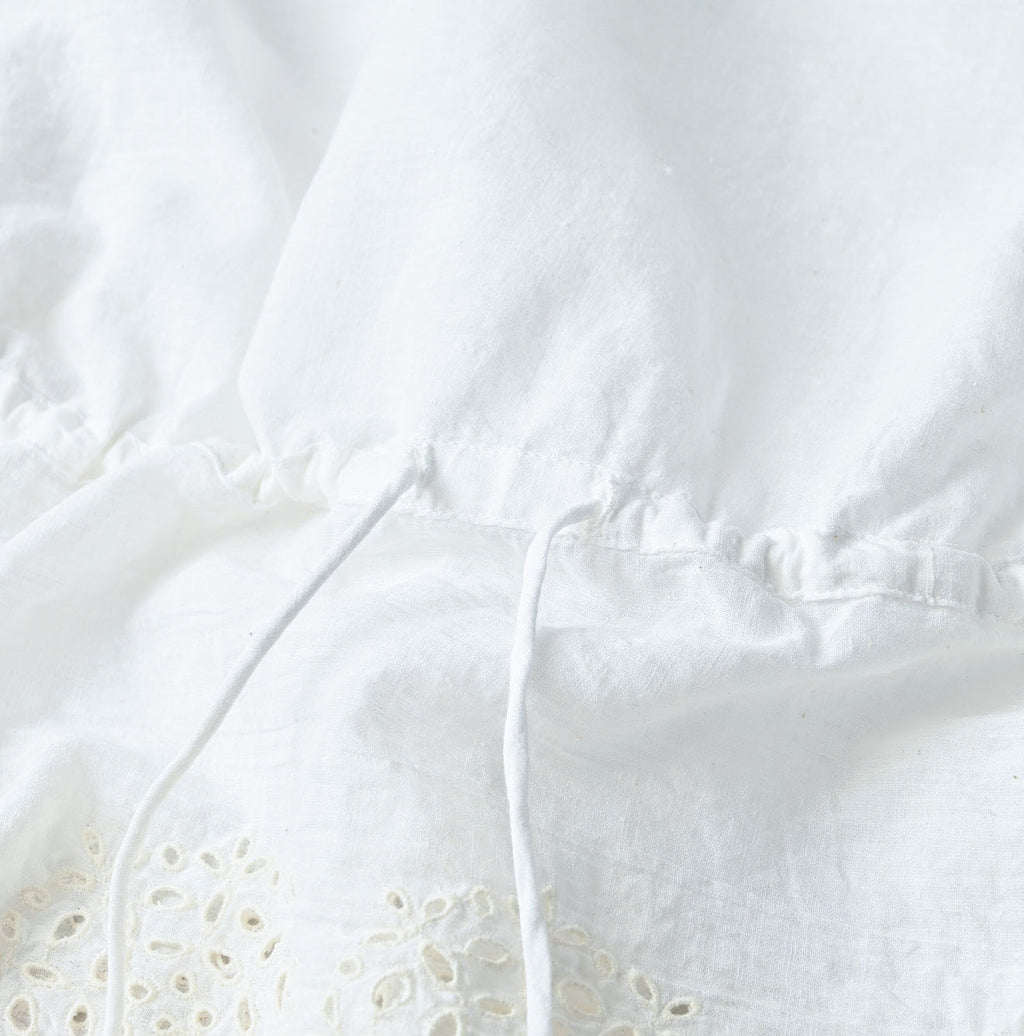 Indian Khadi Peplum Cutwork Embroidered M Shirt Detail