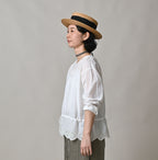Indian Khadi Peplum Cutwork Embroidered M Shirt Female Model