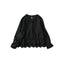 Indian Khadi Peplum Cutwork Embroidered M Shirt Black
