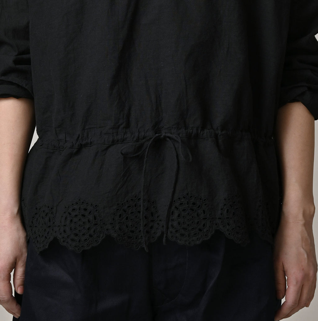Indian Khadi Peplum Cutwork Embroidered M Shirt Detail