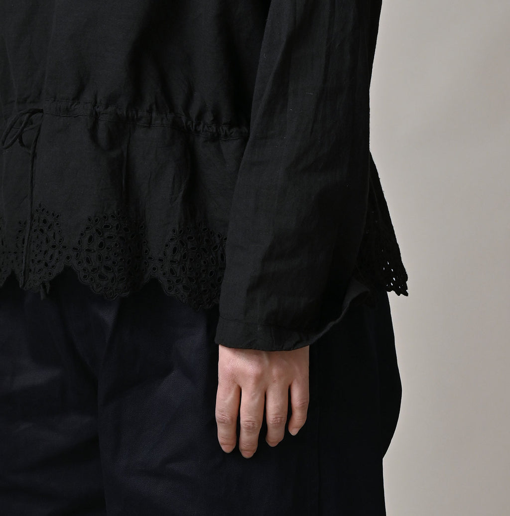 Indian Khadi Peplum Cutwork Embroidered M Shirt Detail