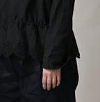 Indian Khadi Peplum Cutwork Embroidered M Shirt Detail