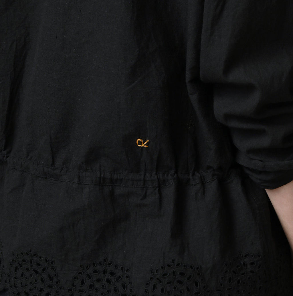Indian Khadi Peplum Cutwork Embroidered M Shirt Detail