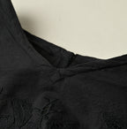Indian Khadi Peplum Cutwork Embroidered M Shirt Detail