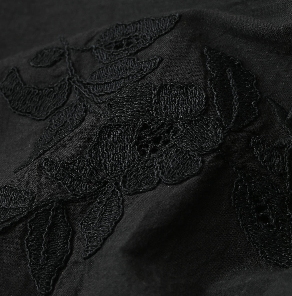 Indian Khadi Peplum Cutwork Embroidered M Shirt Detail