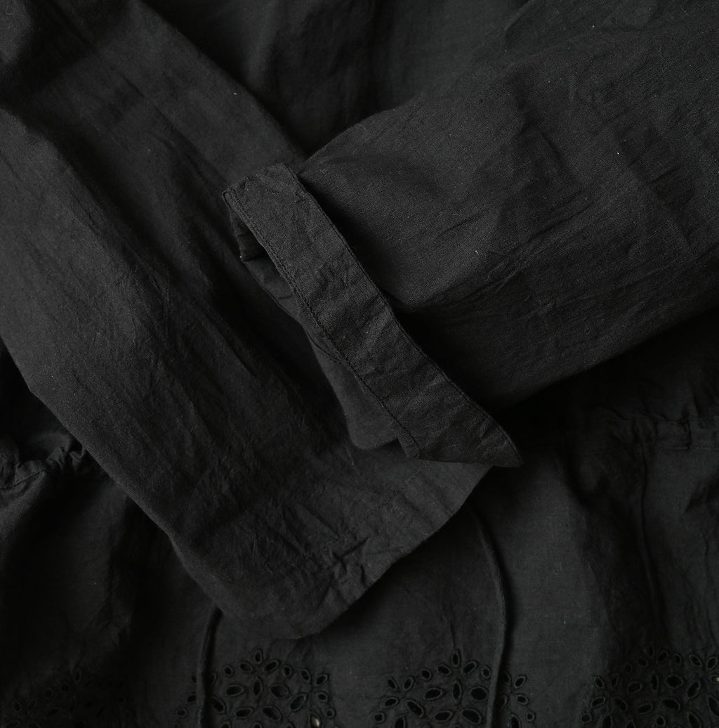Indian Khadi Peplum Cutwork Embroidered M Shirt Detail