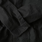 Indian Khadi Peplum Cutwork Embroidered M Shirt Detail