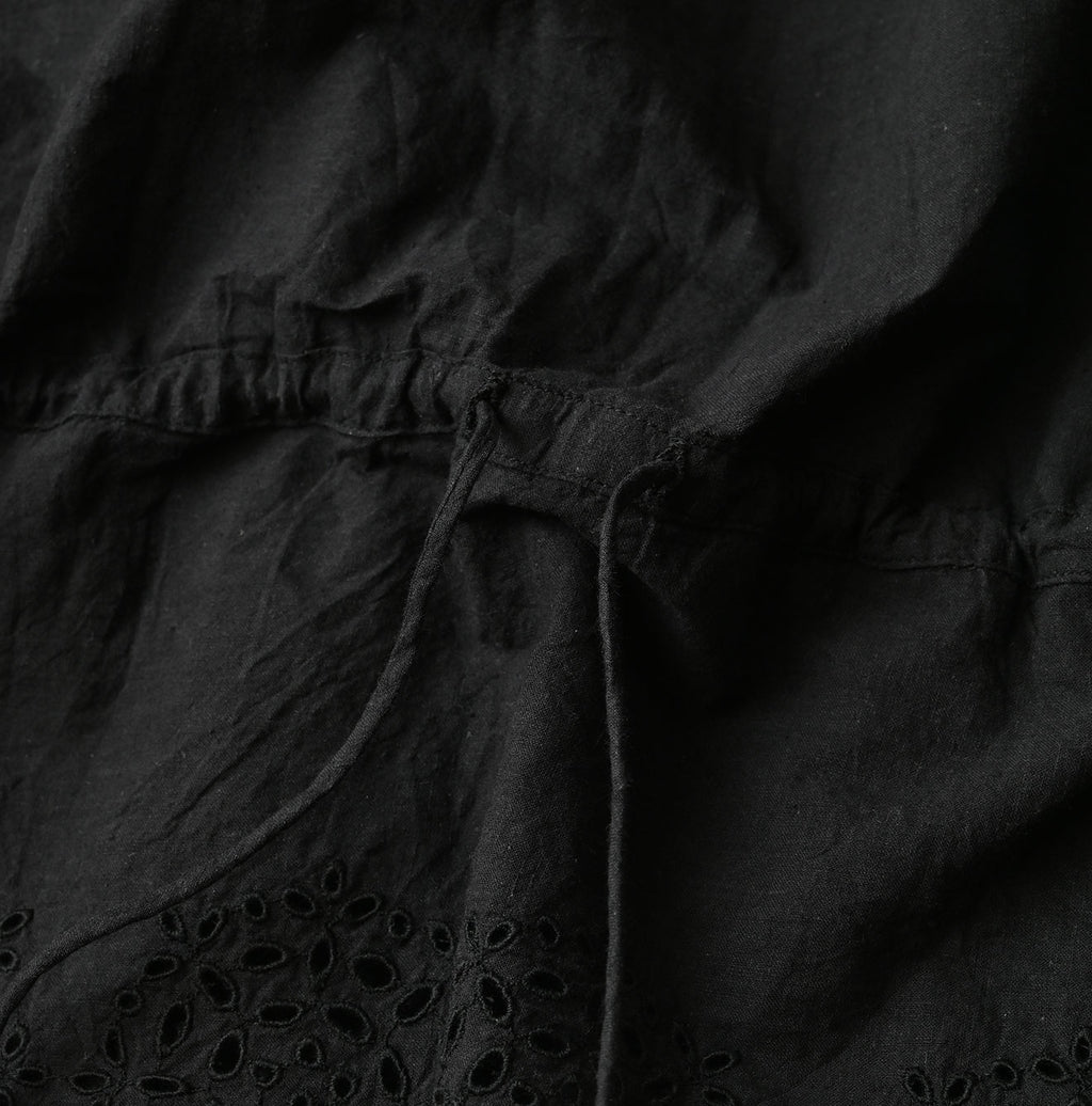 Indian Khadi Peplum Cutwork Embroidered M Shirt Detail