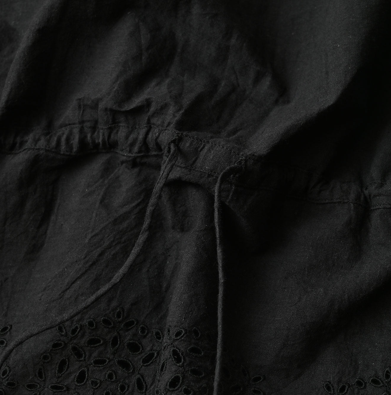 Indian Khadi Peplum Cutwork Embroidered M Shirt Detail
