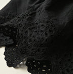 Indian Khadi Peplum Cutwork Embroidered M Shirt Detail