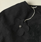 Indian Khadi Peplum Cutwork Embroidered M Shirt Detail