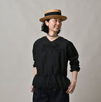 Indian Khadi Peplum Cutwork Embroidered M Shirt Female Model