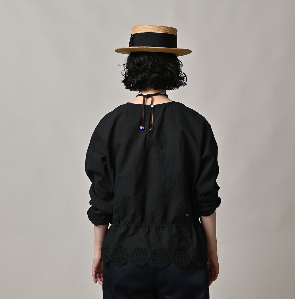 Indian Khadi Peplum Cutwork Embroidered M Shirt Female Model